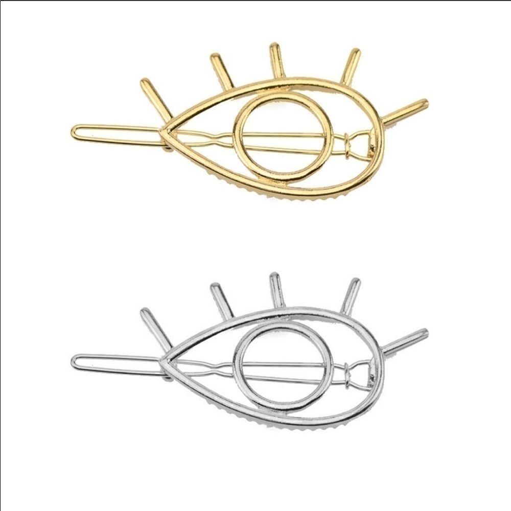 Hair Clip Eye format gold or silver color cutest